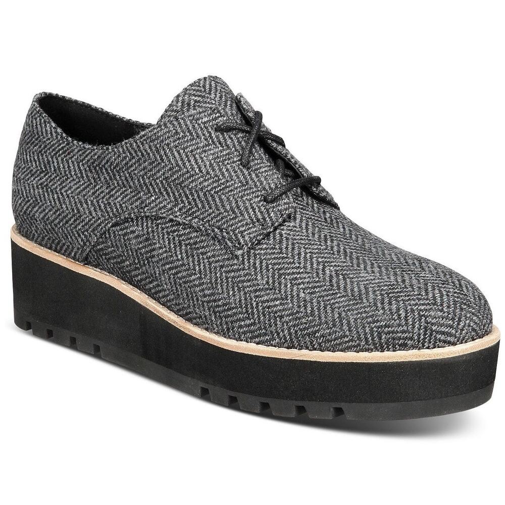 Eileen Fisher Women's Black Herringbone Eddy Lace Up Oxford Size 9.5 NWOB